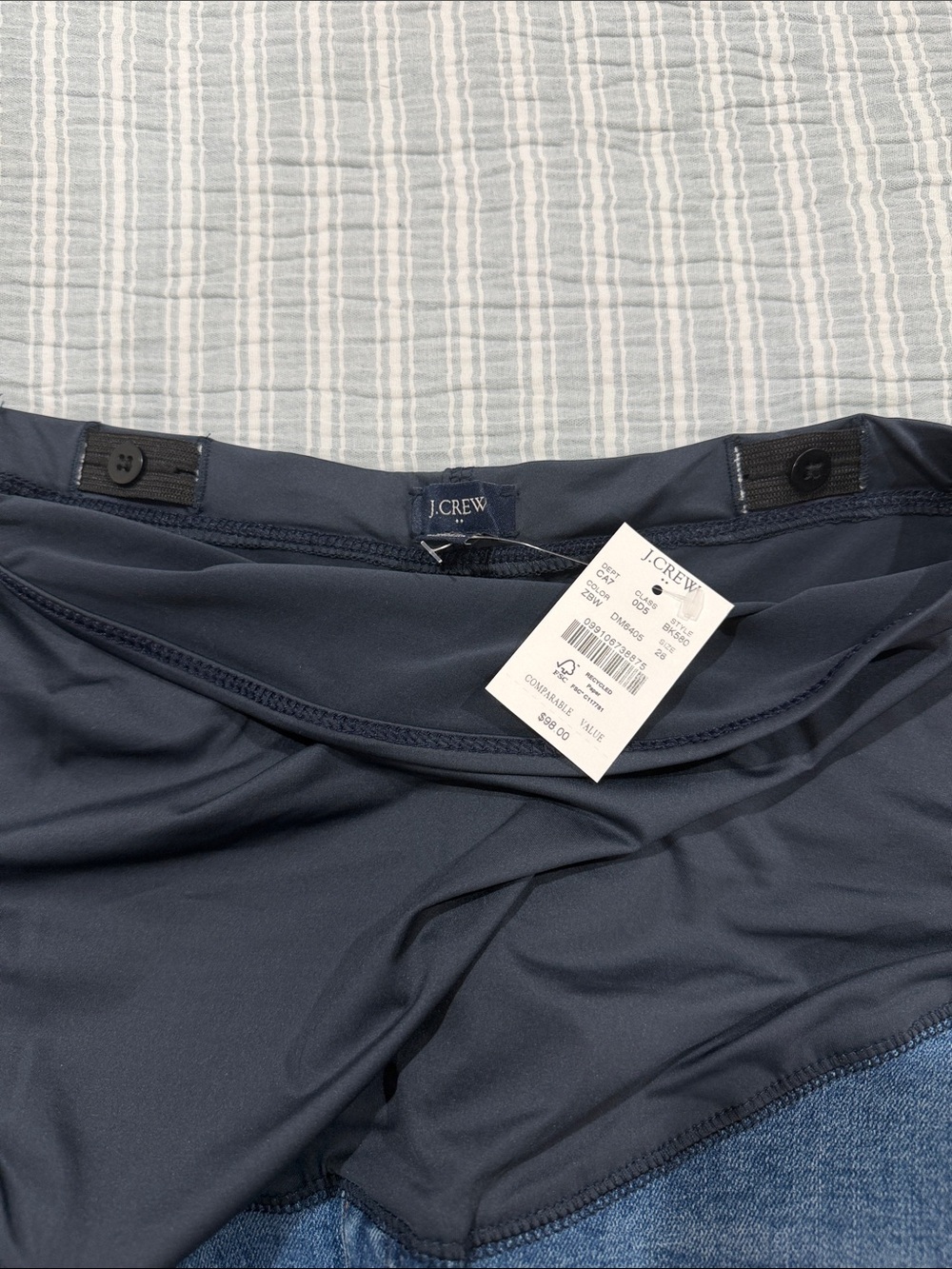 NWT! J Crew Maternity Stretch Waist Skinny Jeans - Dark Blue Size 28 - Picture 4 of 5